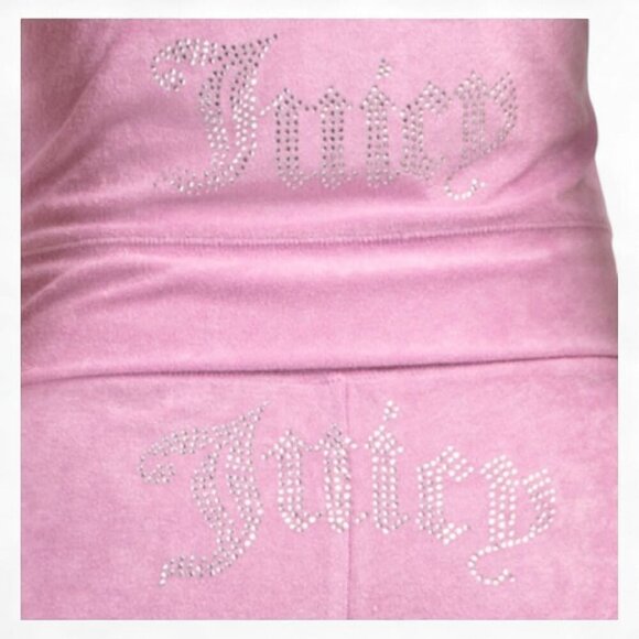 NWT JUICY COUTURE  BLING TOWEL TERRY SHORTIE SET DEWBERRY XLARGE - Picture 3 of 15
